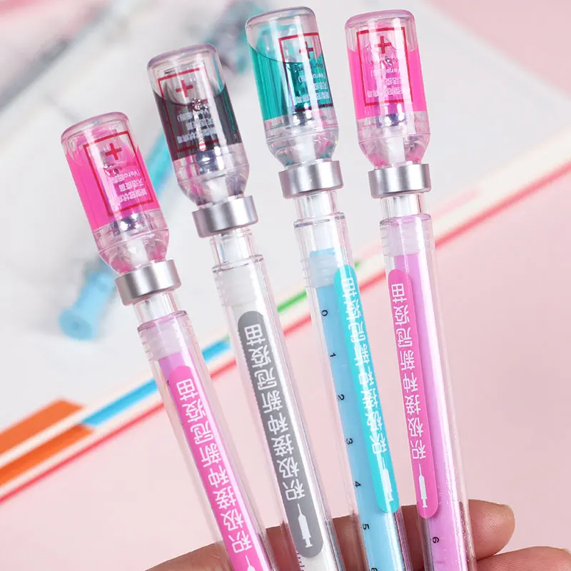 

90Pcs "Actively Vaccinate" Neutral Pens For Doctor Nurse Gel Pens Creative Water Pen Simulation Needle Cylinder Modeling Pens