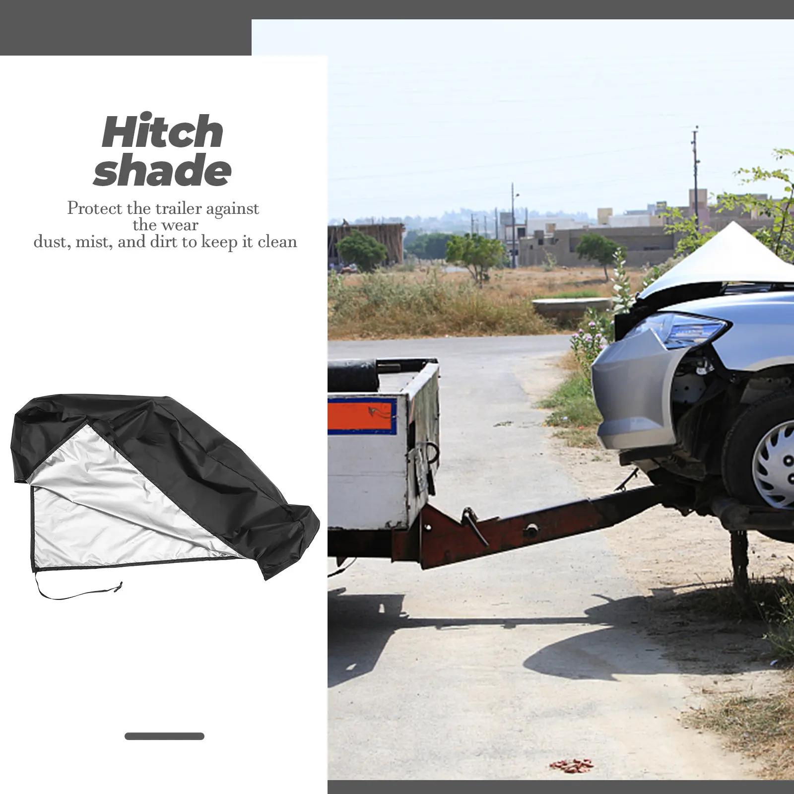 Professional Tow Hitch Cover Oxford Cloth Protective Tow Hook Cover for Trailer Rv Caravan Proof Windproof Rainproof Hitch