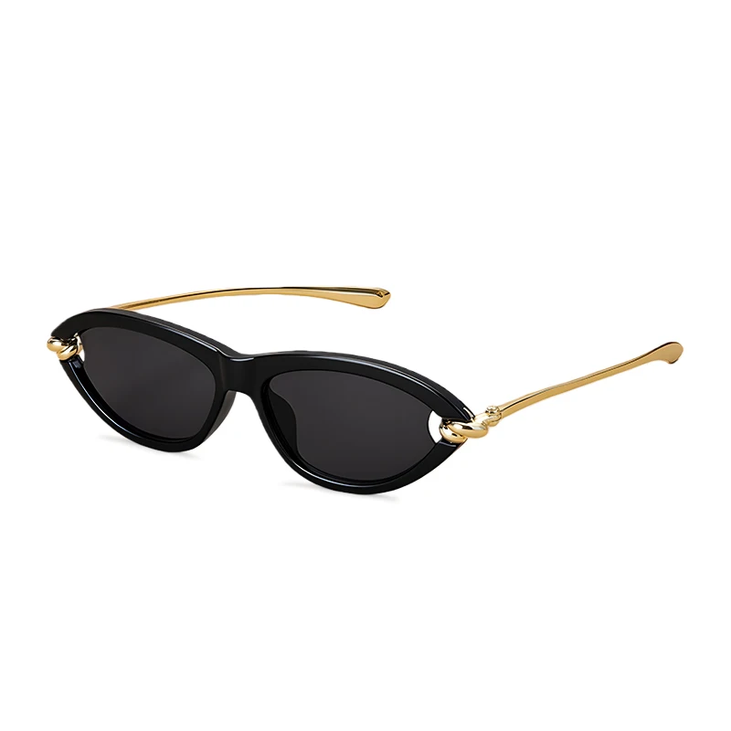 Trendy Luxe Merken Vrouwen Cat Eye Schildpad Zonnebril UV400 Ovale Bril Voor Vrouw Modeontwerper Klassieke Bril - afbeelding 2