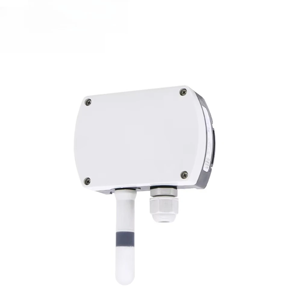 4-20mA RS485 Modbus Wall-Mounted Temperature and Humidity Transmitter Sensor with Display Track Installation