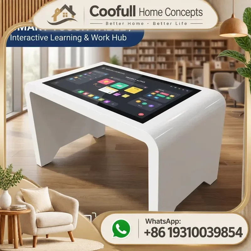 43 Inch Interactive Touch Screen Coffee Table Smart Digital Kiosk 10 Point Capacitive Display For Office Exhibition Meeting