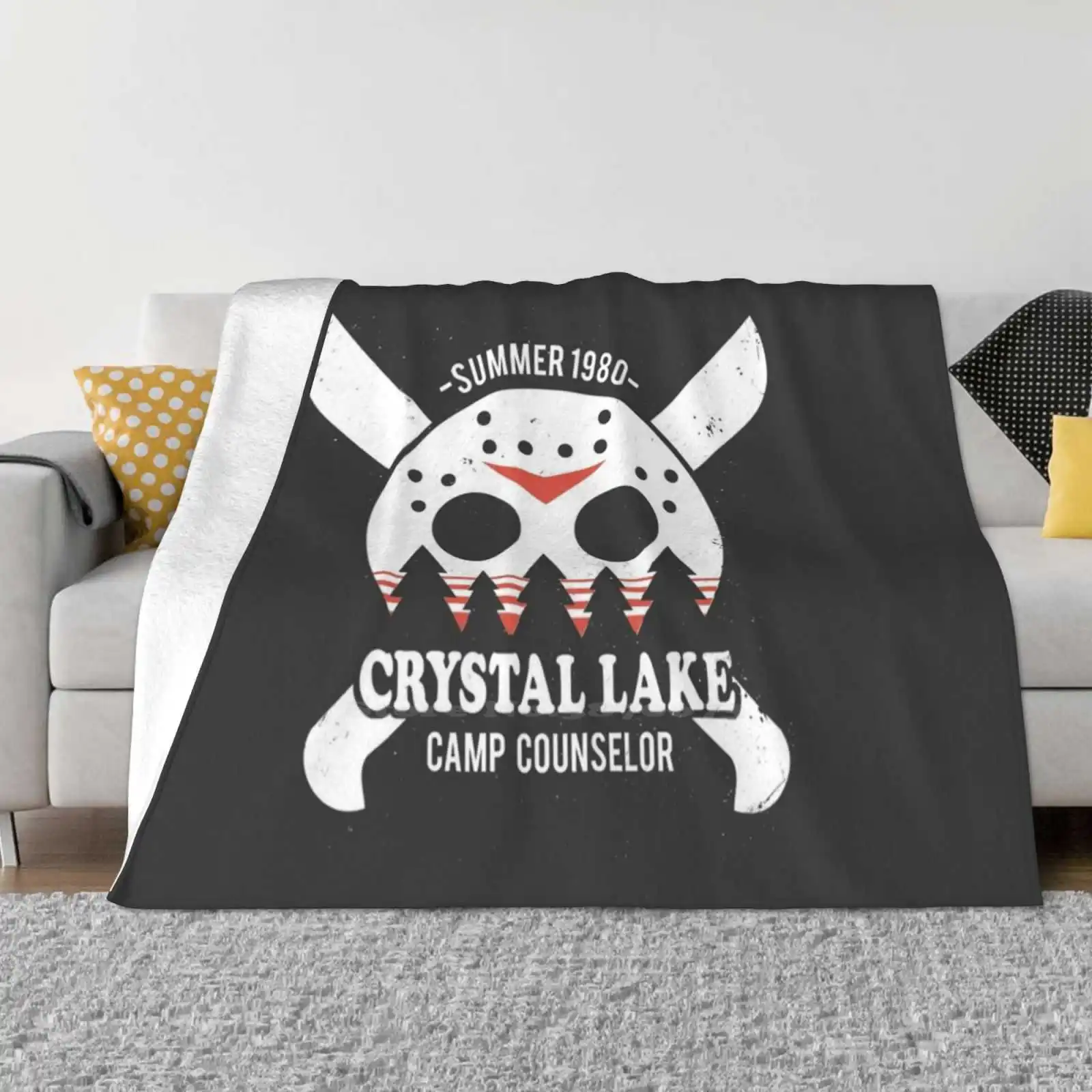 Camp Crystal Lake Counselor All Sizes Soft Cover Blanket Home Decor Bedding Jason Vorhees Horror Crystal Lake Camping Film