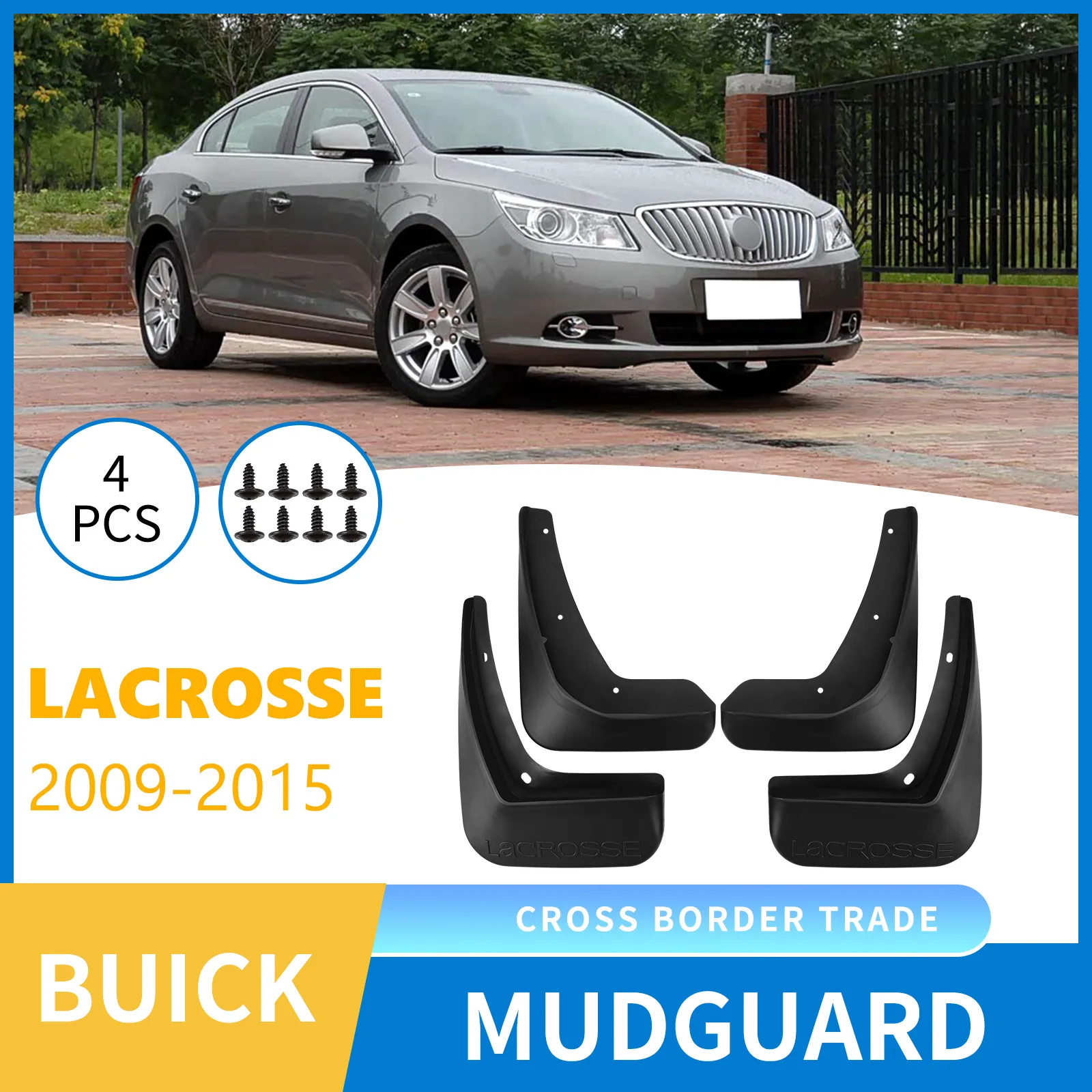 

For BUICK Lacrosse 2009-2015 Mudflaps Front Rear Flares Splash Guards Cover Car Accessorie