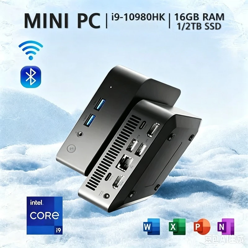 2026 Mini PC Intel Core i9 10980HK Windows 11 16GB RAM 1TB 2TB SSD 4KHD Pocket Desktop PC Gaming Computer WiFi 6