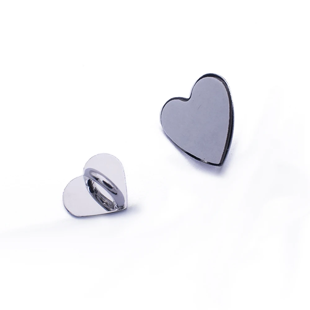 5Pcs Metal Adhesive Heart Phone Case Charm Holder Mobile Finger Ring Stand Hook Buckle Pendant Clasp Accessory String Supplies