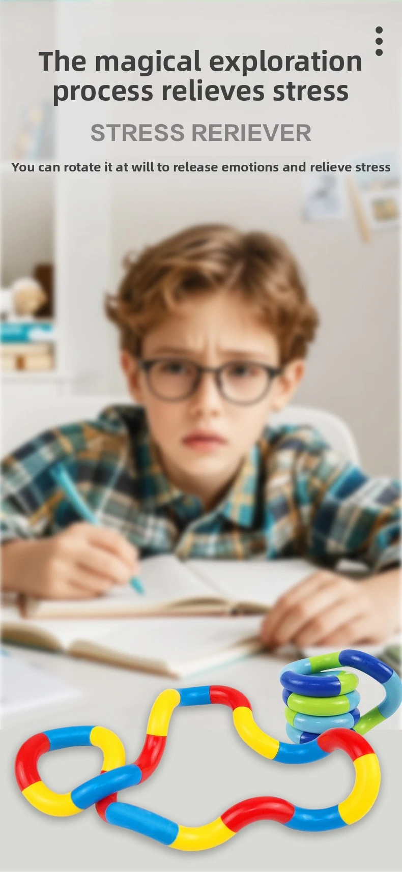 1 Stück Kristall-Verformbares Seil Stressabbauendes Spielzeug Spaßiges und Lehrreiches Verformungsseil Knoten Anti-Stress-Spielzeug – Detail 5