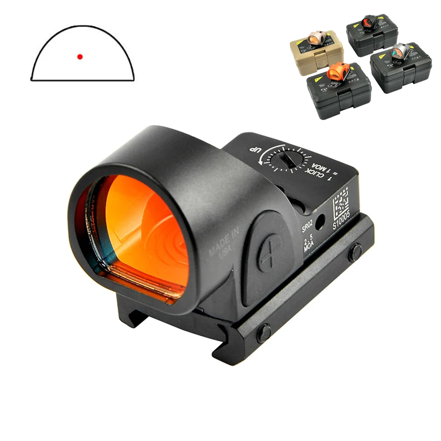 

SRO Mini R*R Red Dot Sight Collimator Rifle Reflex Sight Scope fit 20mm Weaver Rail For Airsoft Hunting Rifle