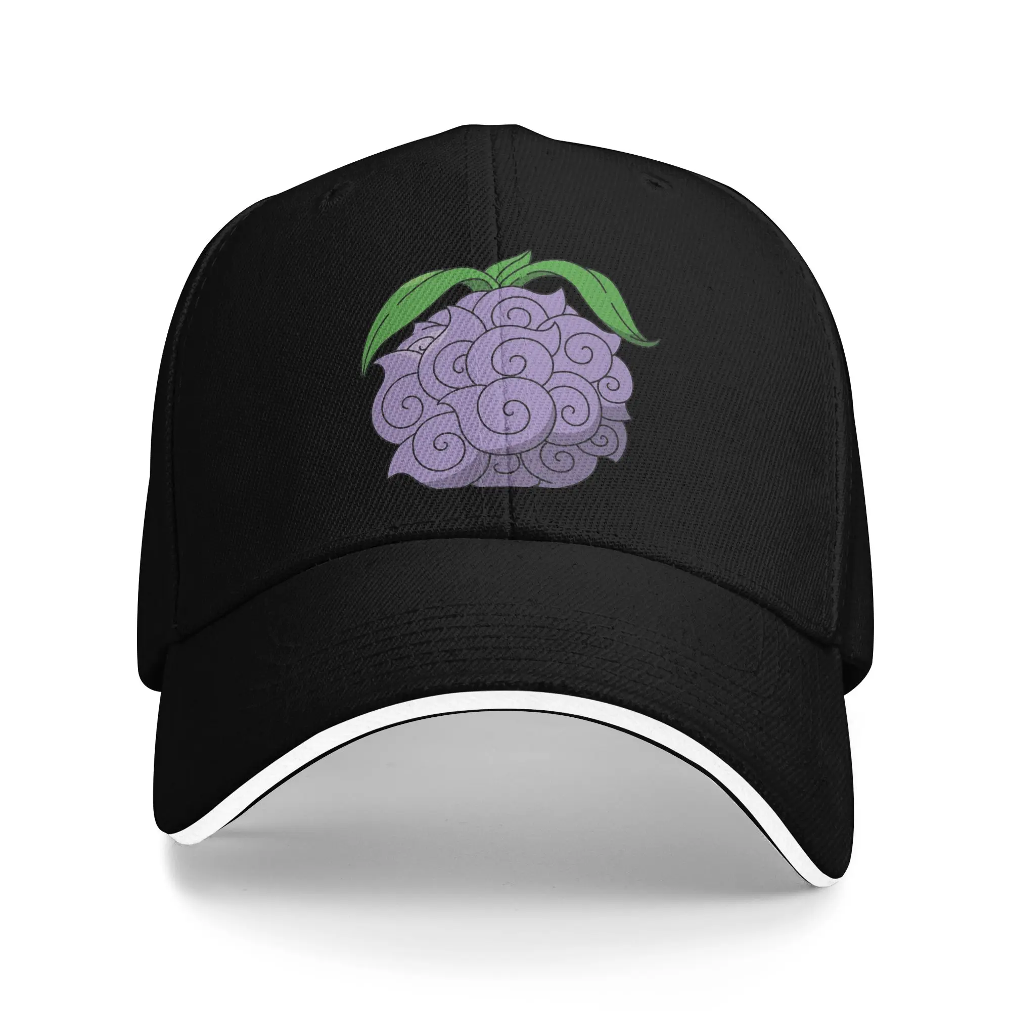 Yami Yami No Mi Devil Fruit Blackbeard Baseball Cap Fashion One Piece Sandwich Caps Men Women Adjustable Dad Hat Fishing-image
