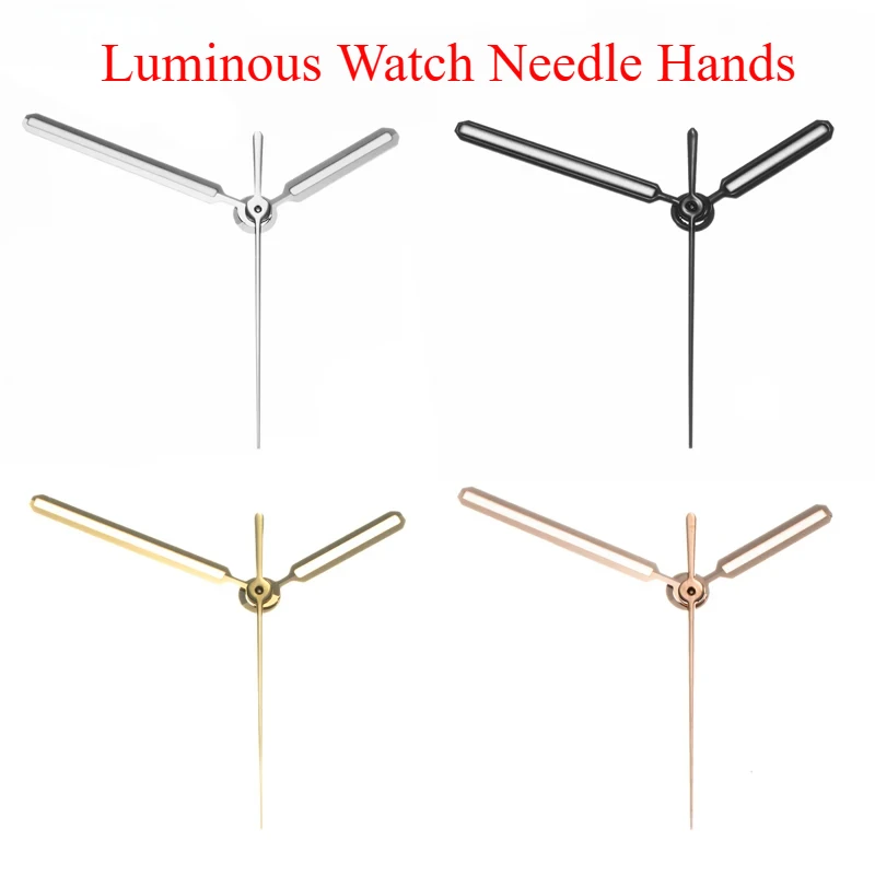 ساعة يد لساعة نوتيلوس NH35 ملحقات يد إبرة مع أيدي خضراء مضيئة باللون الأسود والفضي والذهبي NH35