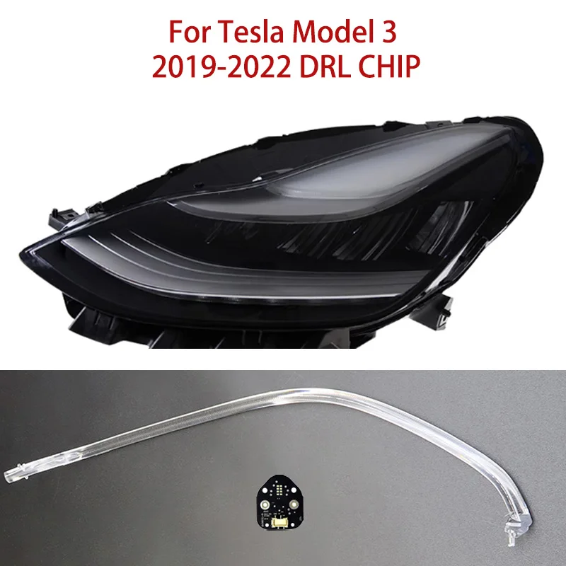 

Solve Yellowing Problem Car DRL CHIP Conduit Strip For Tesla Model 3 White Light Angel Eye 2019-2022 Repair Kit Ballast Module