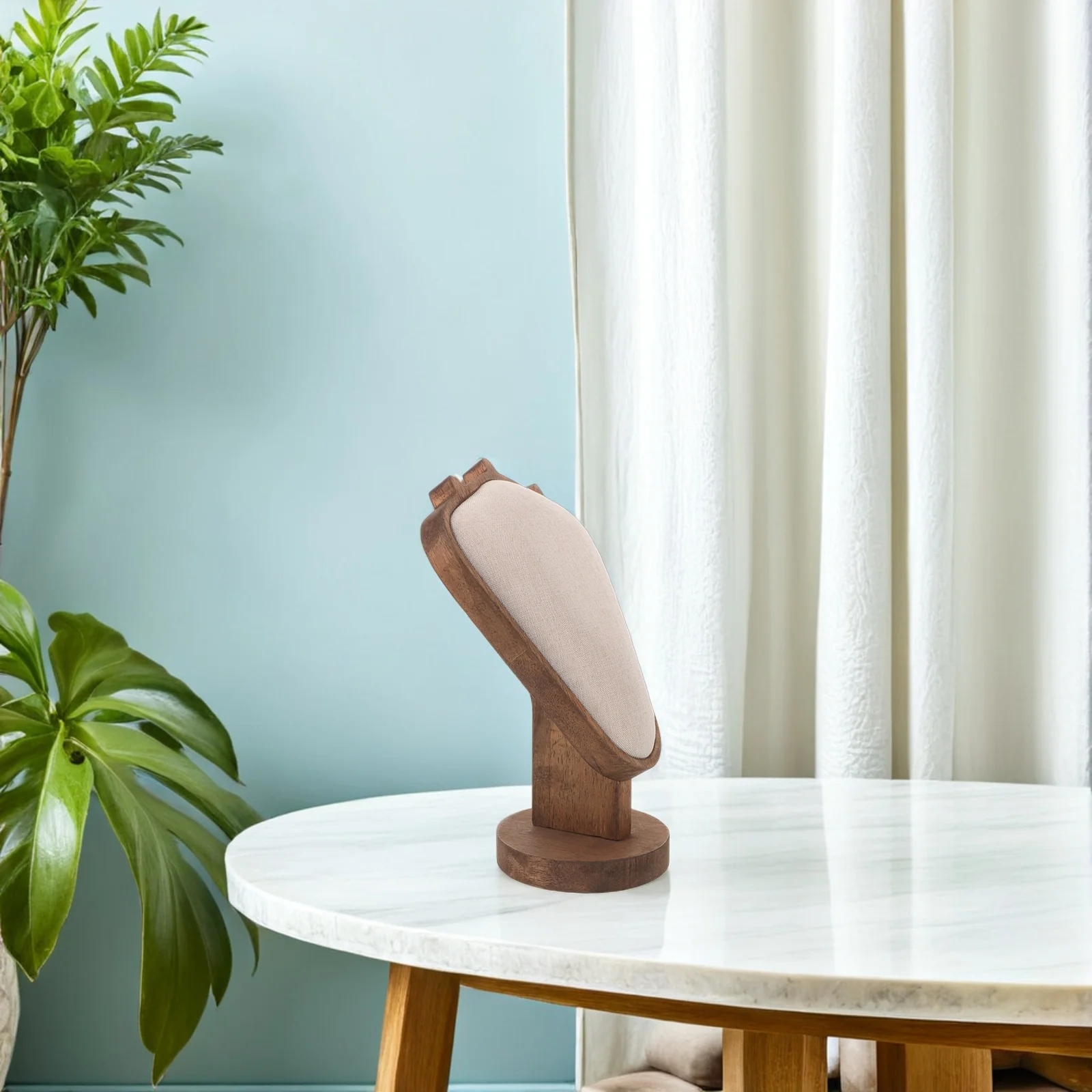 

Wood Necklace Display Stand Solid Wood Walnut Jewelry Bust Holder Necklace Organizer Jewelry Rack Mannequin Display Stand