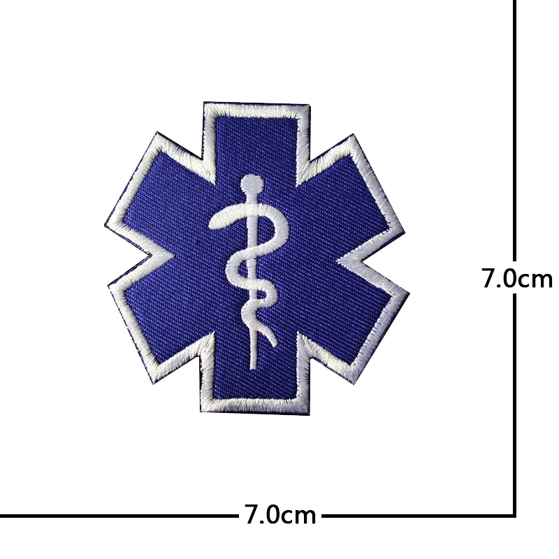 Life star American rescue team paramedic embroidered Hook Loop Patch Military Medical tactical badge DIY backpack hat armband