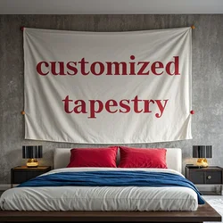 Kişiselleştirilmiş Fotoğraf Goblen, Özel Portre Duvar Asılı Dekor HD Baskı Goblen Yatak Odası için, Noel Festivali Benzersiz Hediye