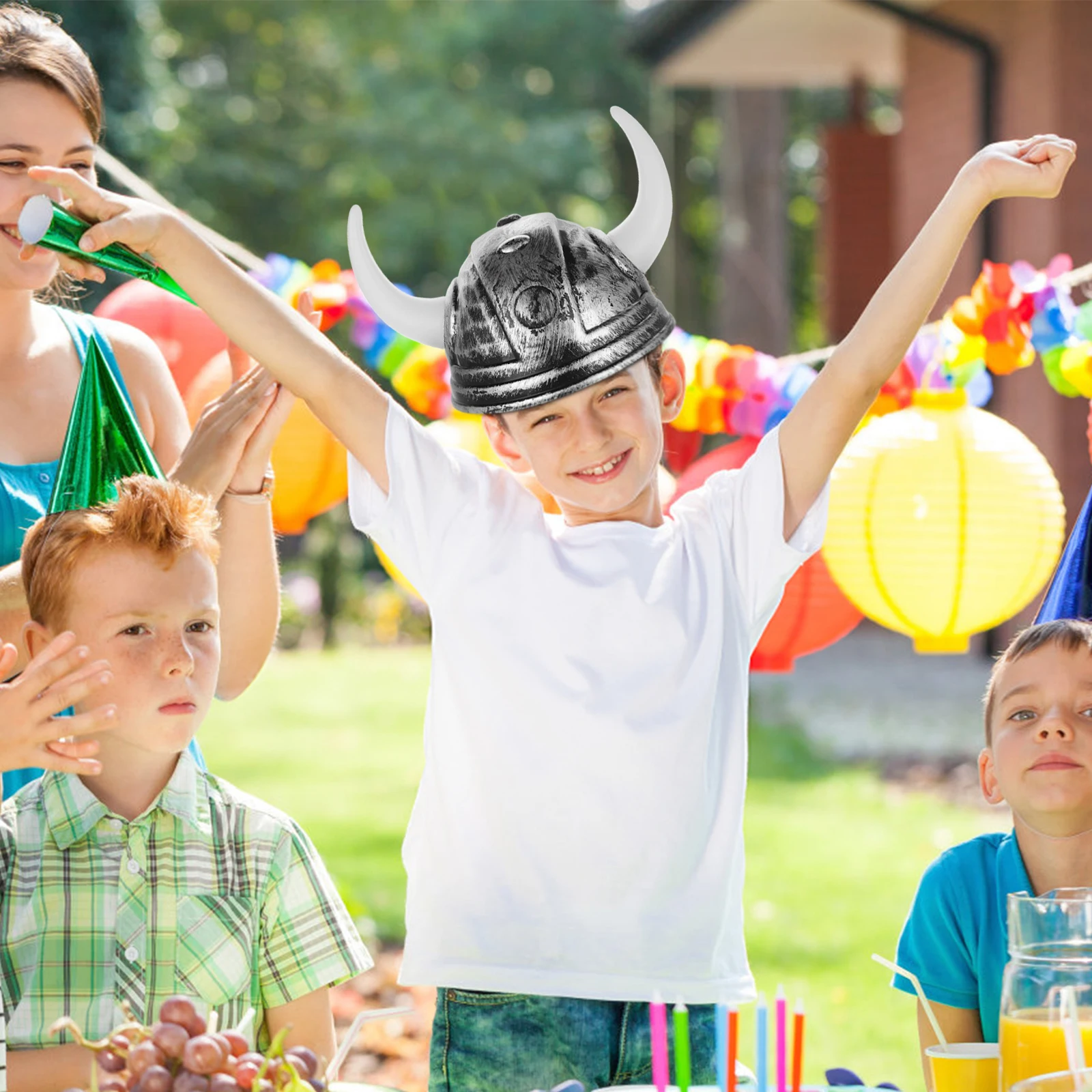 

Viking Horns Bright Festival Hat Party Accessory Decorative Carnival Ornament Decorative Carnival Hats