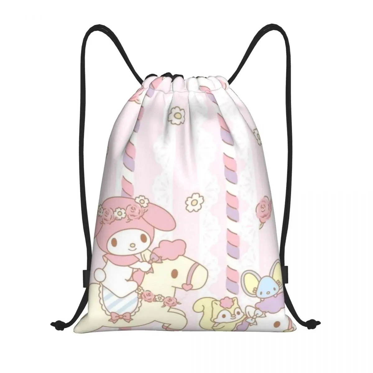 

My Melody Sports Drawstring Backpack Sport Fitness Travel Outdoor Sackpack Large Capacity Gym Swim Beach Bags Basketball Bag