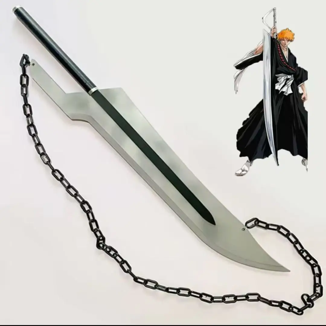 Bleach Grimmjow Jaegerjaquez Kurosaki Ichhigo New Zangetsu Thousand Year Blood War Cosplay Broadsword Prop Halloween Accessory