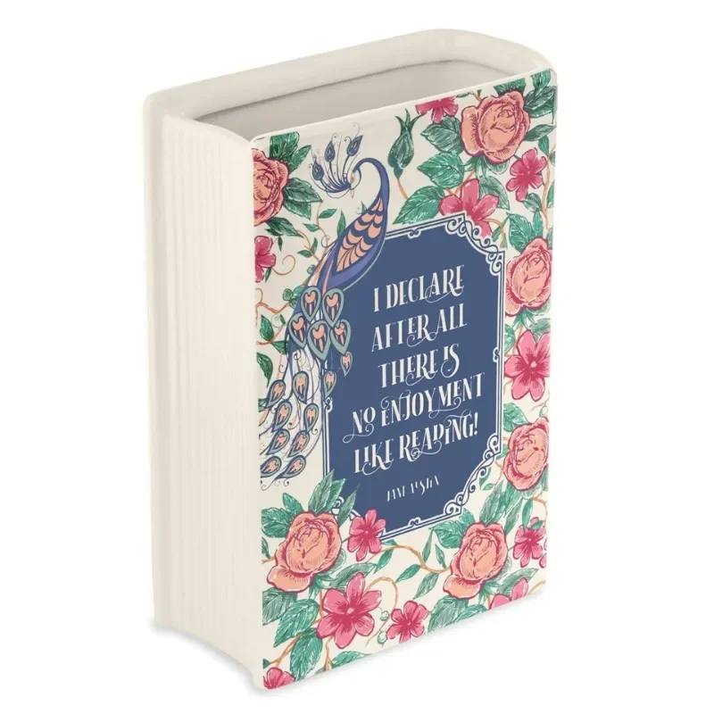 Creative Square Painted Flowers Book Ceramic Vase Flower Arrangement Art Crafts Irregular Table Vase Ornaments Home Decoration