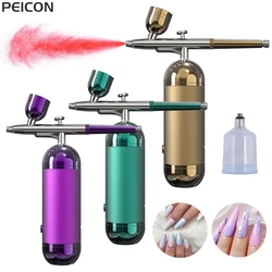 Airbrush Nail con compressore aerografo portatile per unghie Cake Painting aerografo Nail Art Paint Air Brush Kit con compressore