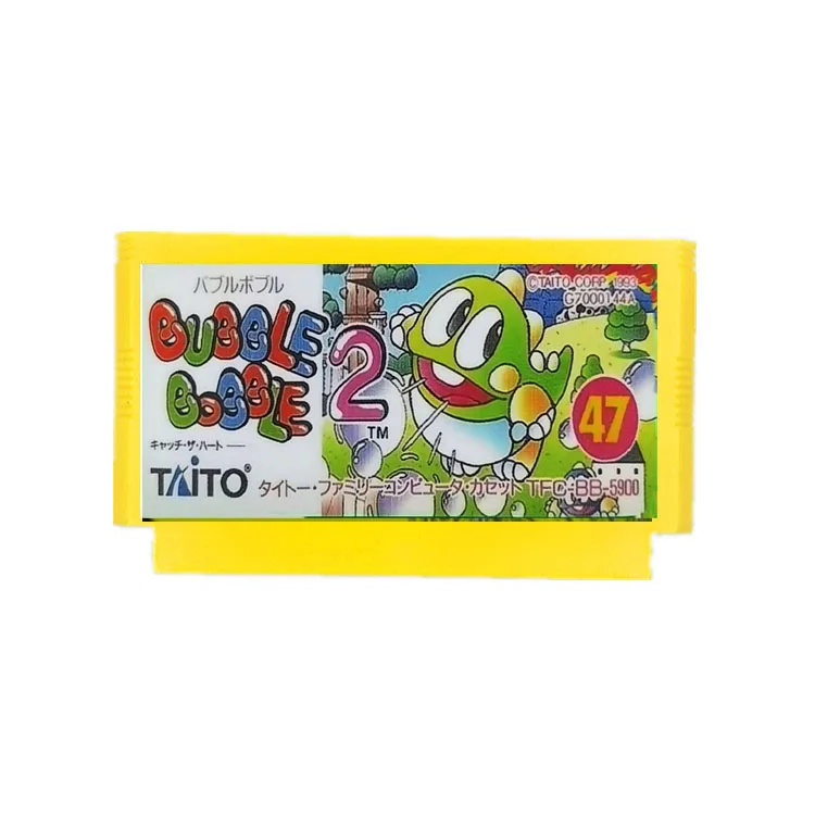 Bolha mordida 2 cartucho do jogo para o console do FC, jogo vídeo, 60 pinos