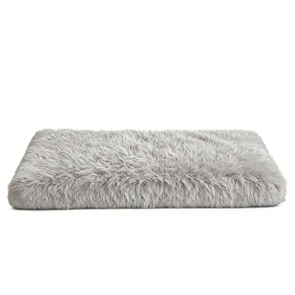

Yang Yang Pet Long PV Plush Fabric Grey Rectangle Custom Foam Dog Bed