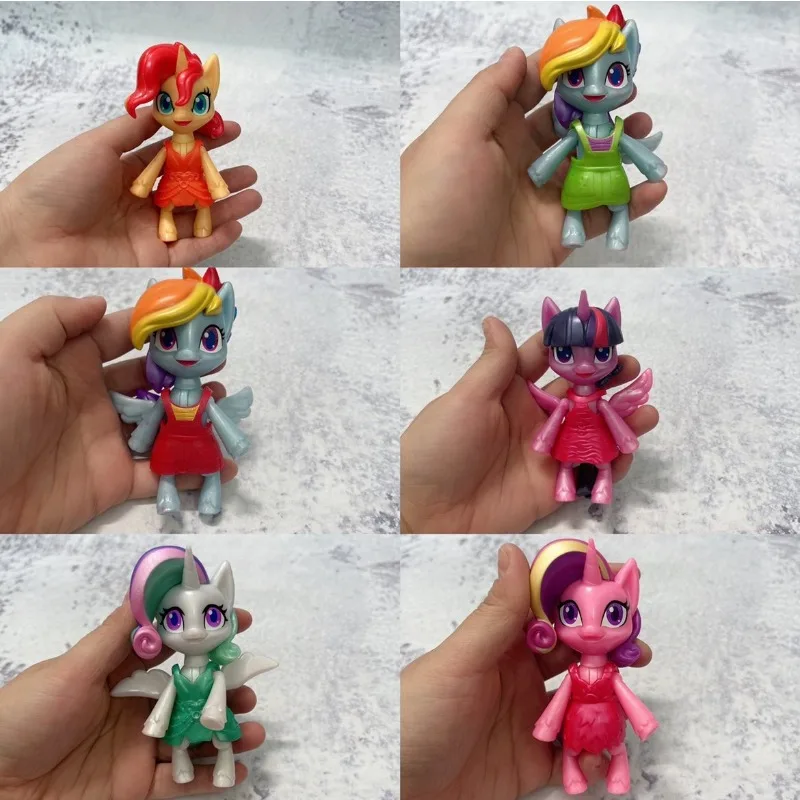 

My Little Pony Figure Pinkie Pie Rainbow Dash Twilight Sparkle Movable Doll Children Collection Toy