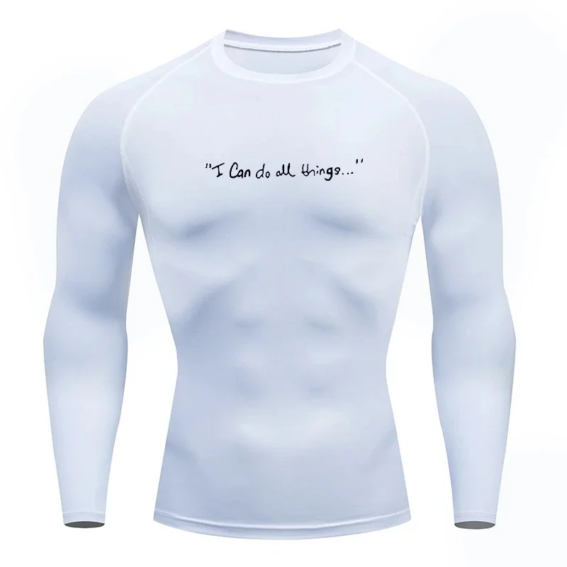 Camiseta apertada masculina correndo compressão t camisa ginásio de fitness jogging manga longa masculino camisa casual topos
