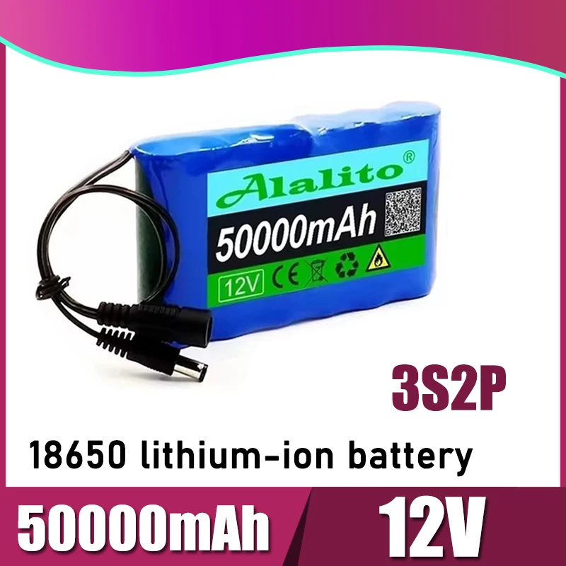 12V 50Ah 18650 lithium-ion rechargeable battery with strong endurance and fast charging speed