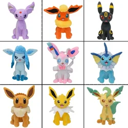 New Pokemon Plush Toy Squat Eevee Sylveon Vaporeon Espeon Umbreon Jolteon Flareon Leafeon Glaceon Stuffed Animal Soft Doll