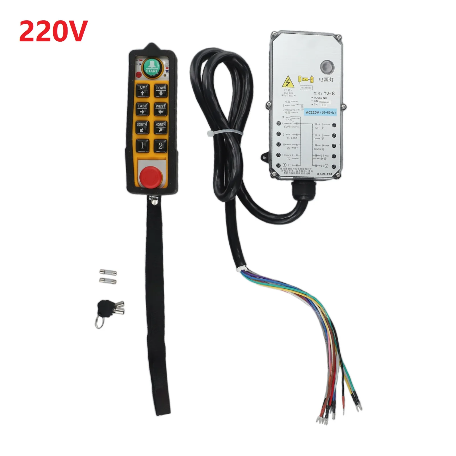 800MHz Stable Frequency Wireless Remote Control for Industrial Electric Hoists Compatible with Multiple Machinery Types