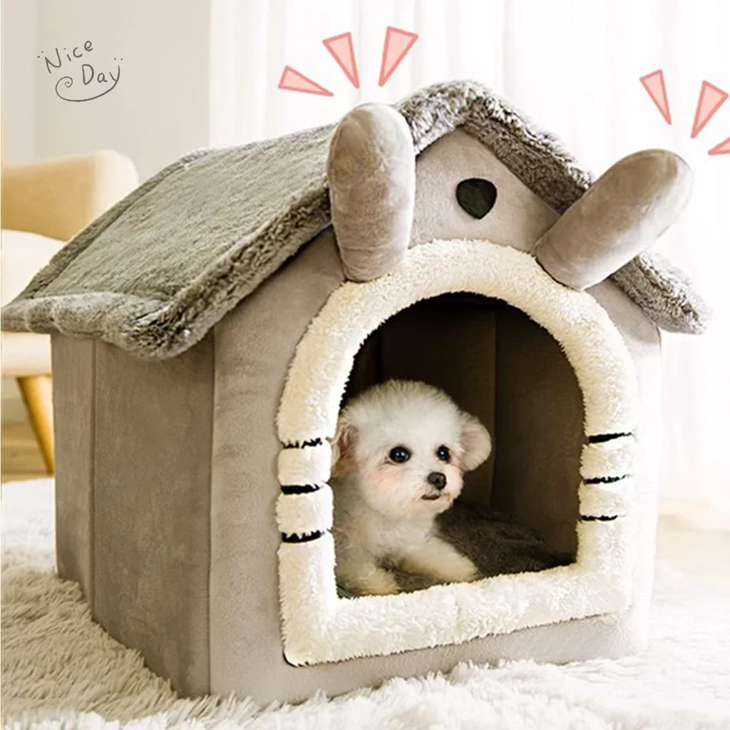 

New Cat /Dog Bed Foldable Pet Sleepping Bed Removable and Washable Cat House Kennel for Dog House Indoor Cat Nest