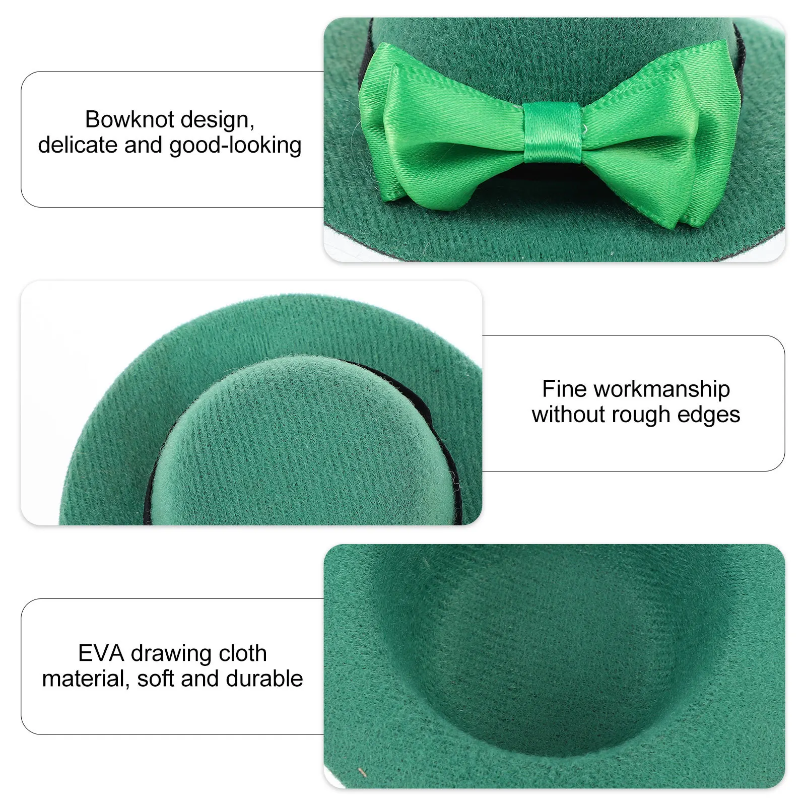 

5Pcs Wine Bottle Caps St Patrick's Day Mini Green Hats Ireland Party Props Holiday Bottle Covers Decorative Accessories