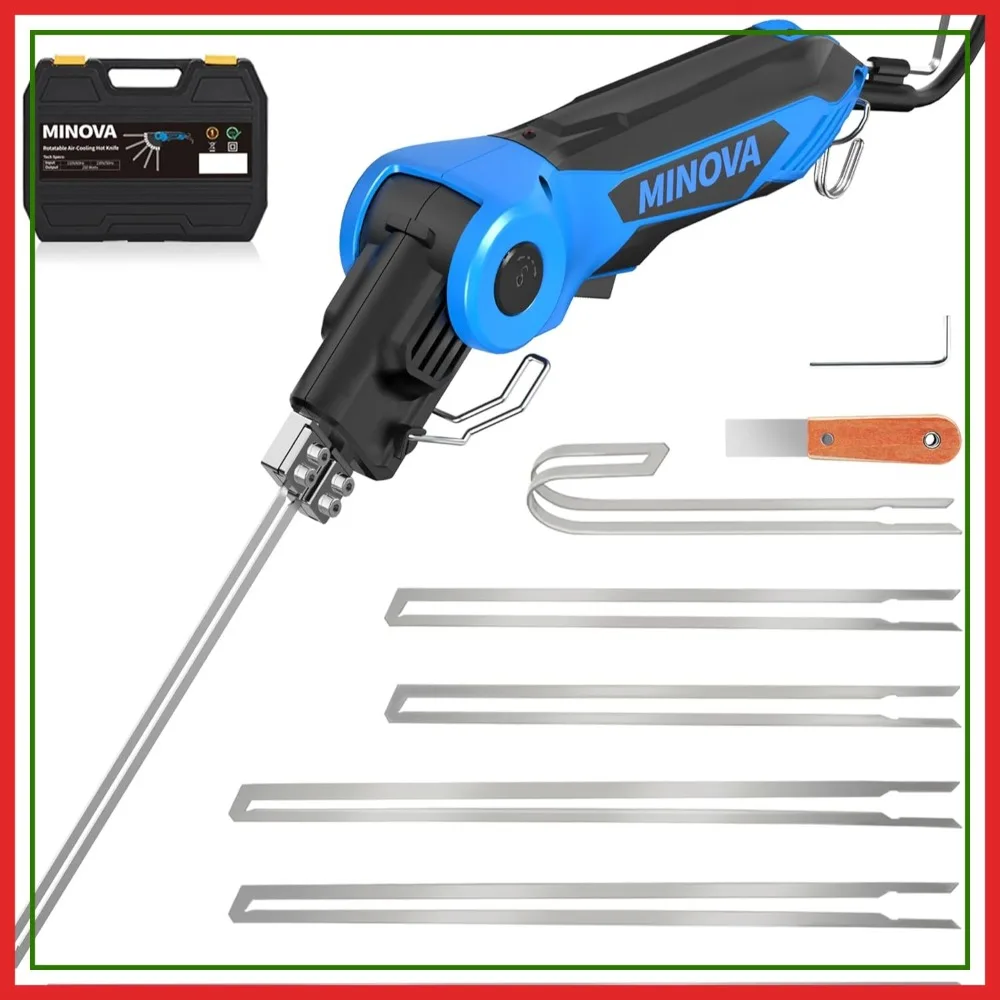 

250W AC Rotatable Hot Knife Foam Cutter with Foldable Stand, Full-body Air Cooling for EPP EPS XPS EVA PU KT Board Sponge