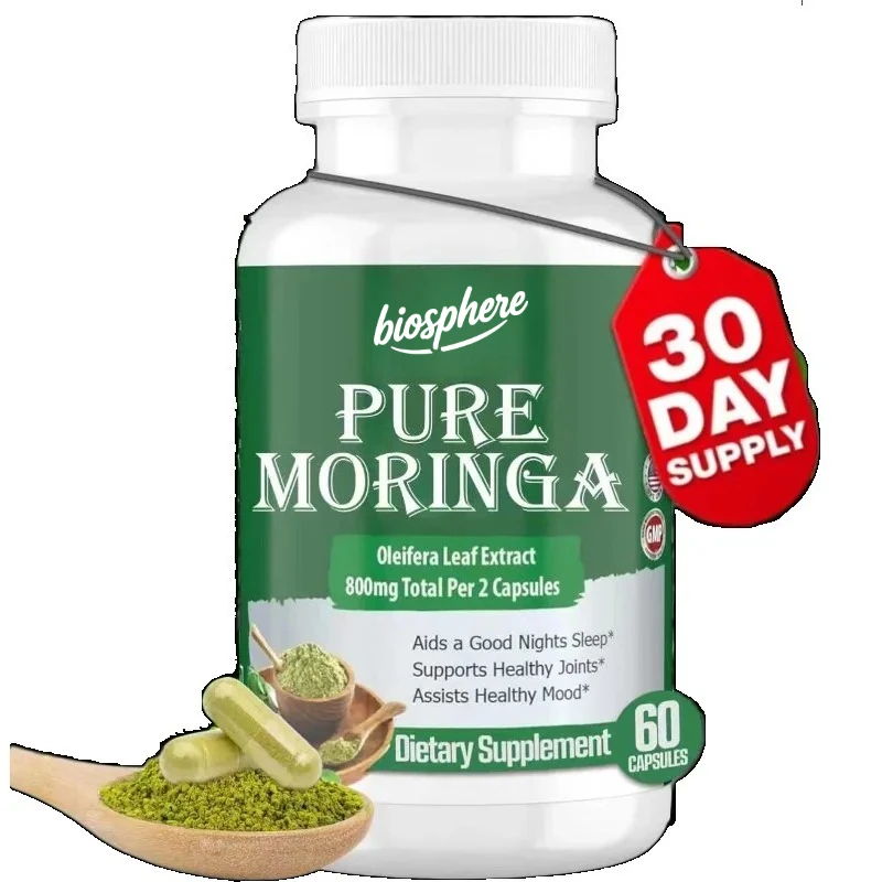 

Moringa Capsules, 800mg Organic Moringa Oil Tea Powder - Energy Health Supplement