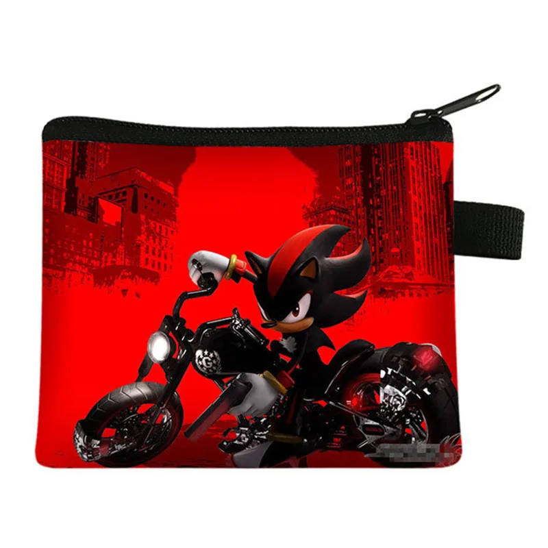 Monedero de Sonic The Hedgehog para niños, Cartera de viento oscuro, bolsa portátil para tarjetas, bolsas de almacenamiento para llaves, regalos de