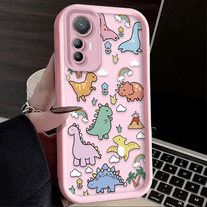 لطيف الكرتون ديناصور نمط جراب هاتف ل Xiaomi Mi 15 الترا 14 13 12 12S 12X 11 لايت 5G NE 13T 12T 11T 14T برو غطاء ناعم #4