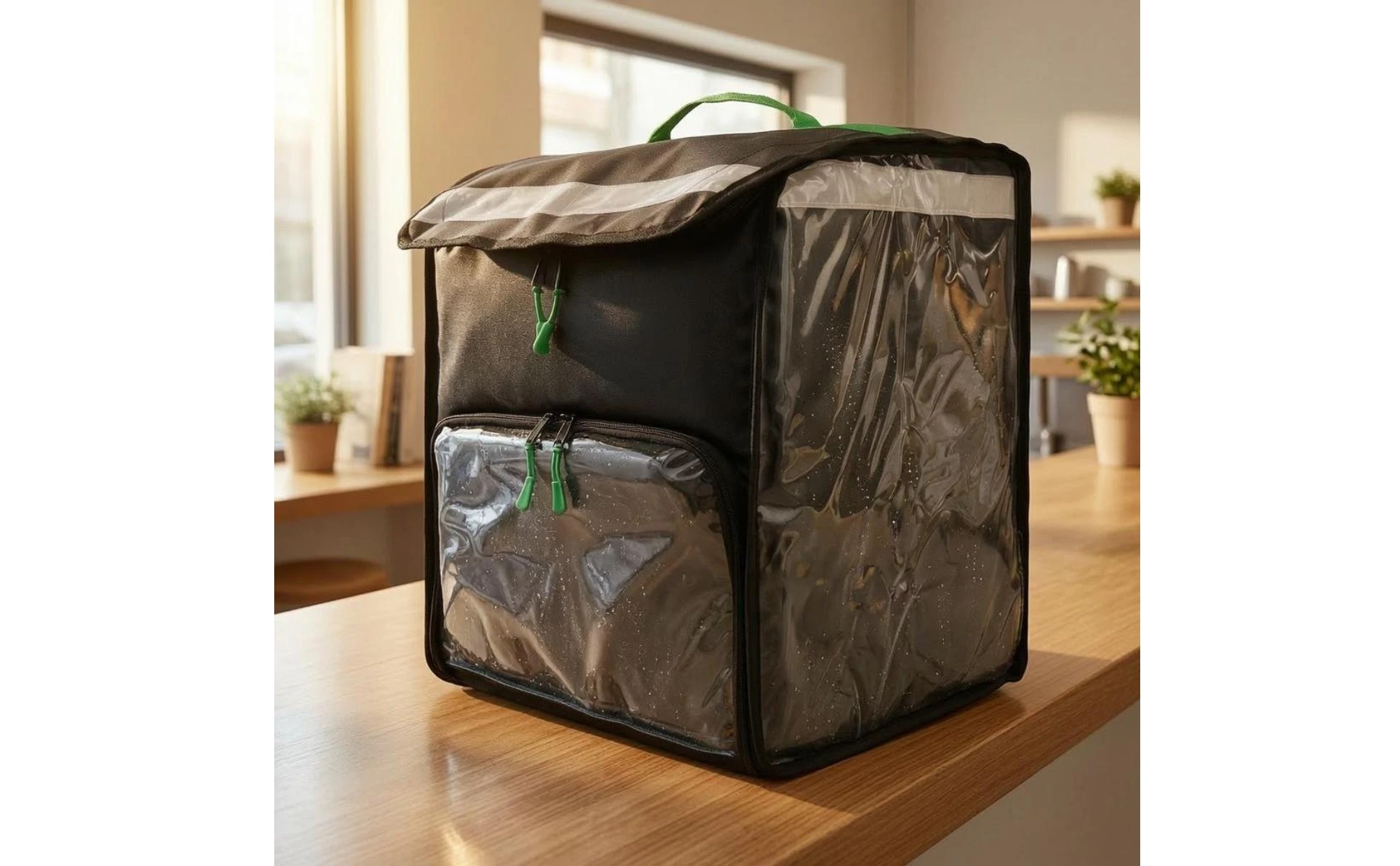 PVC Delivery Thermal Backpack Heavy Duty Waterproof Food Delivery Backpack Easy to Clean Removable Divider for Couriers