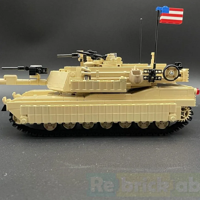 MOC-216672 M1A2 Tank Military War Luxury Tank Building Block Model Brick Compatible Puzzle Bricks KIDS TOYS Adult Gifts 1266PCS