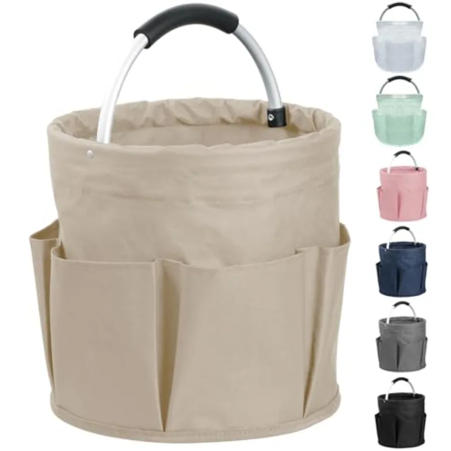 

17L Cleaning Supply Caddy with Soft Handle Portable Shower Caddy in 600D Oxford Fabric Garden Tool Organizer Bag Multifunctiona