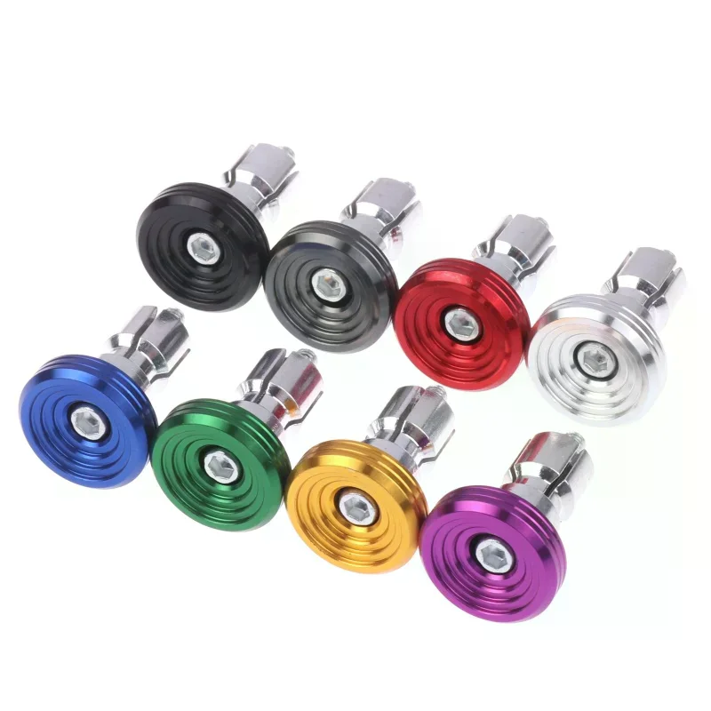 1 Pair Motorcycle Handlebar End Caps Aluminum Motorcycle Grips Ends Anti Slip Designs