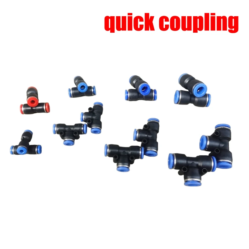 

5Pcs Pneumatic Fittings Quick Connector Air Hose Tube Connectors Plastic PU PE 4mm 5mm 6mm 8mm 10mm Push Into Pluglug