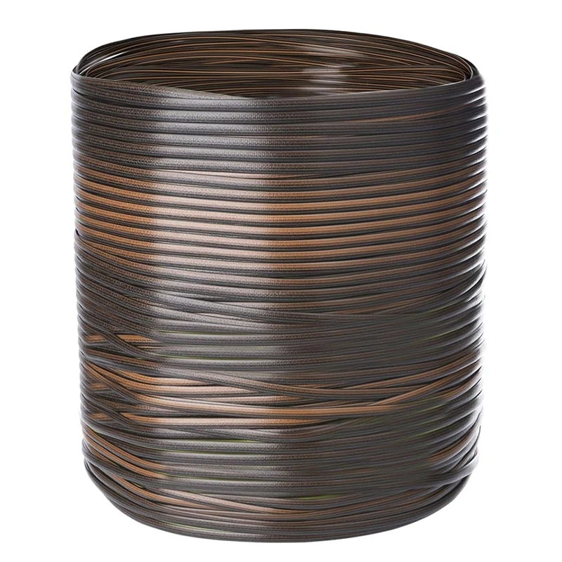 120 Ft Wicker Repair Kit, Plastic Wicker Repair Supplies, Gradient Dark Brown With Visible Mixed Color Stripe For Patio