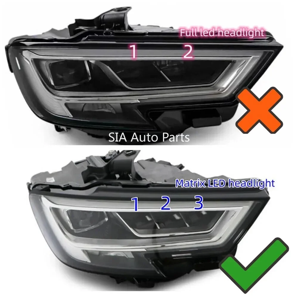 NEW For 2017-2020 Audi A3 S3 RS3 ﻿Matrix LED Headlight DRL Module 8V0998473B 8V0998474B White Lightsource Angel Eyes Daylight
