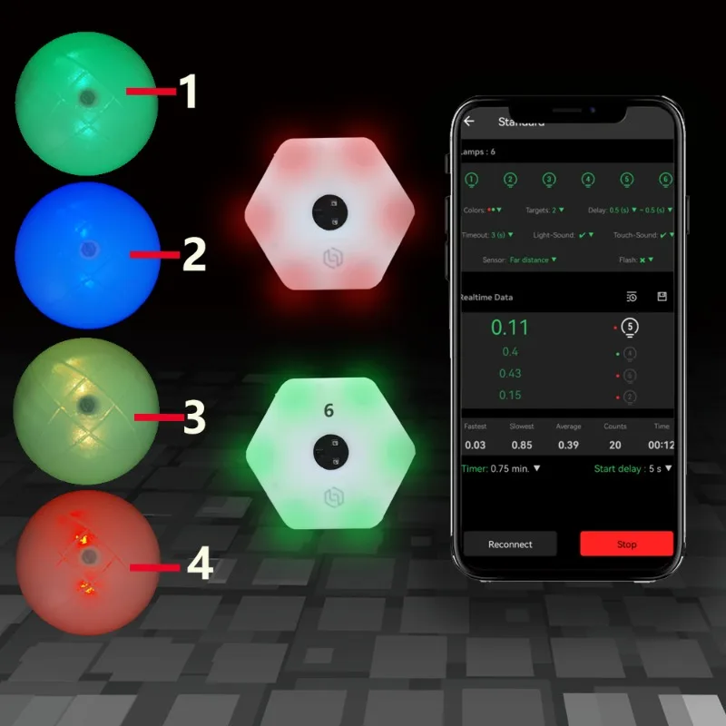 1pcs X-ball Smart Reaction Ball for Speed and Agility Training, Enhanced Hand-Eye Coordination with Digital Sensor Memory