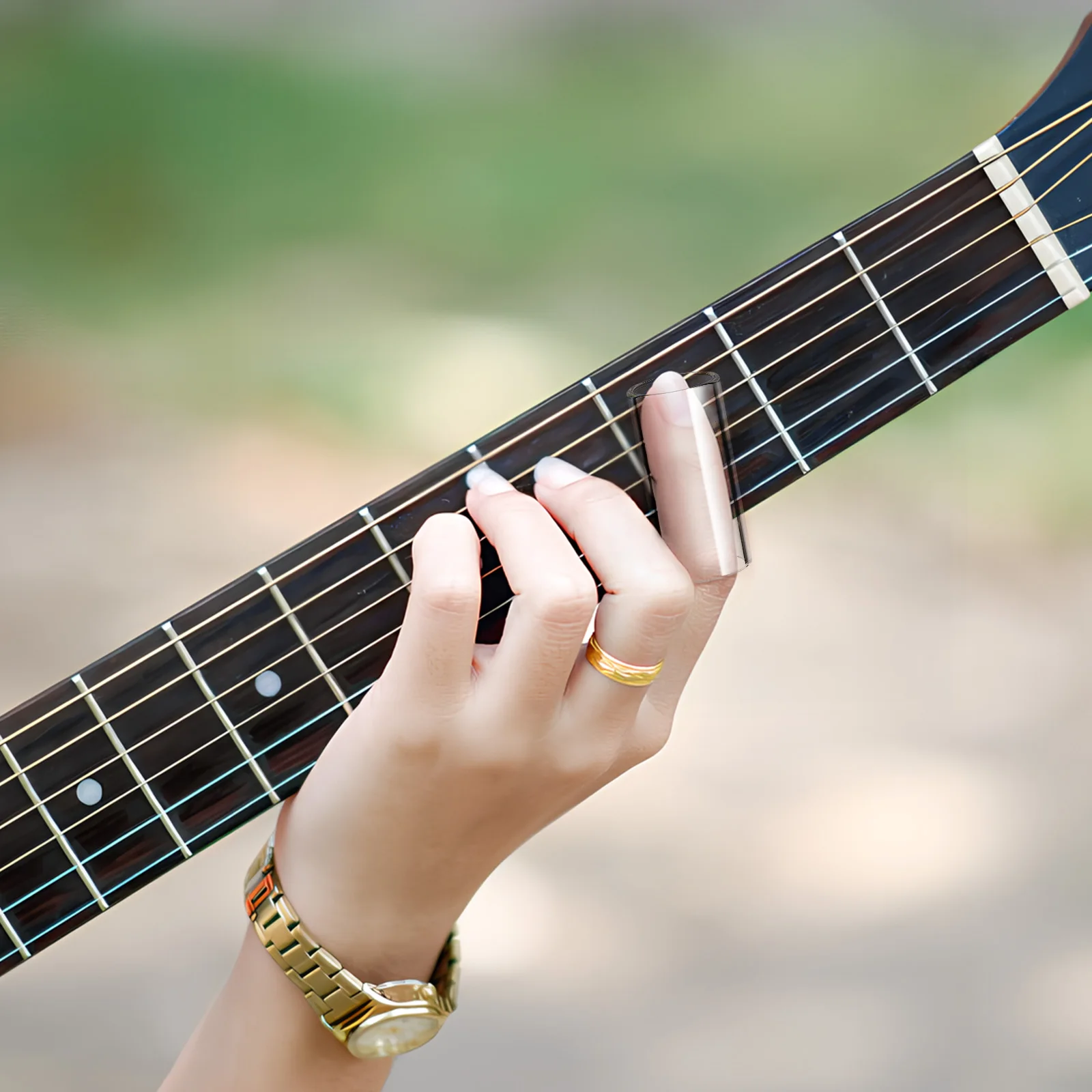 

8Pcs Guitar Slides Glass Finger Slides Various Sizes Guitar Slide Ring Acoustic Electric Accessories Guitarist Accessories,