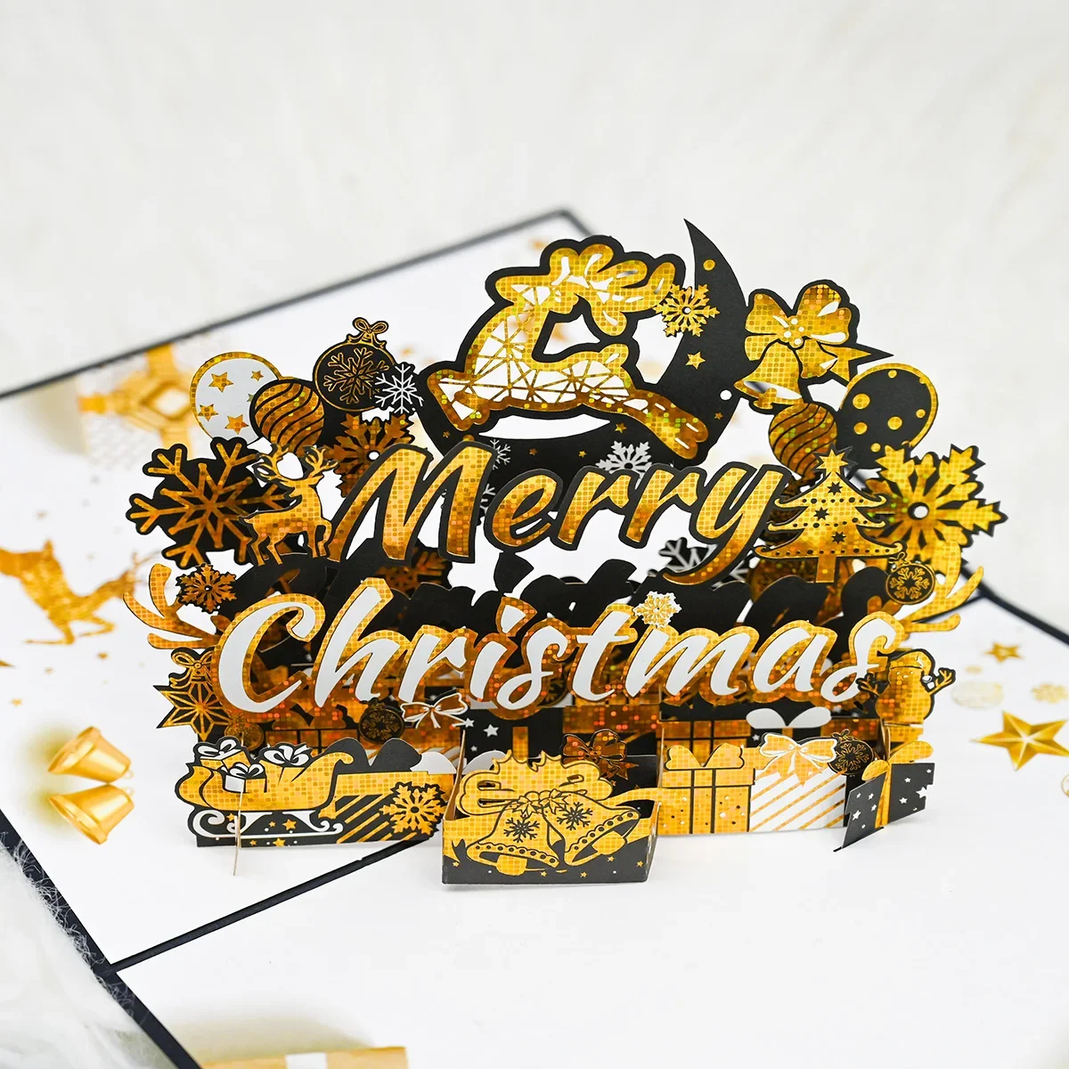 3D Pop UP noel kartları merry Christmas tebrik kartları parti davetiyeleri hediyeler yeni yıl tebrik kartı yıldönümü hediyeleri kartpostal