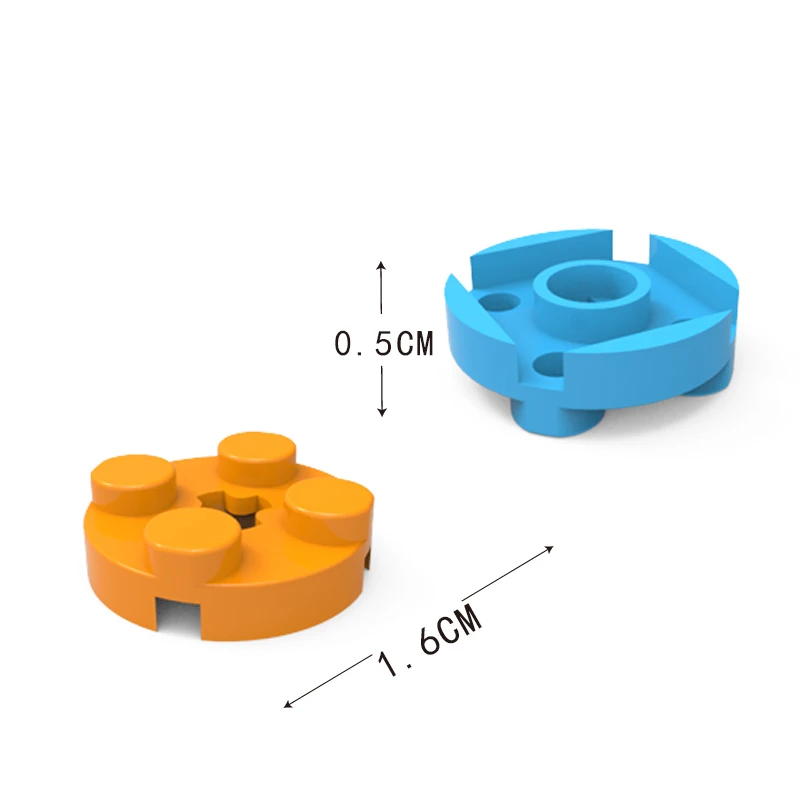 PLATE 2X2 ROUND & ANGLES Compatible with 4032 Building Blocks Accessories