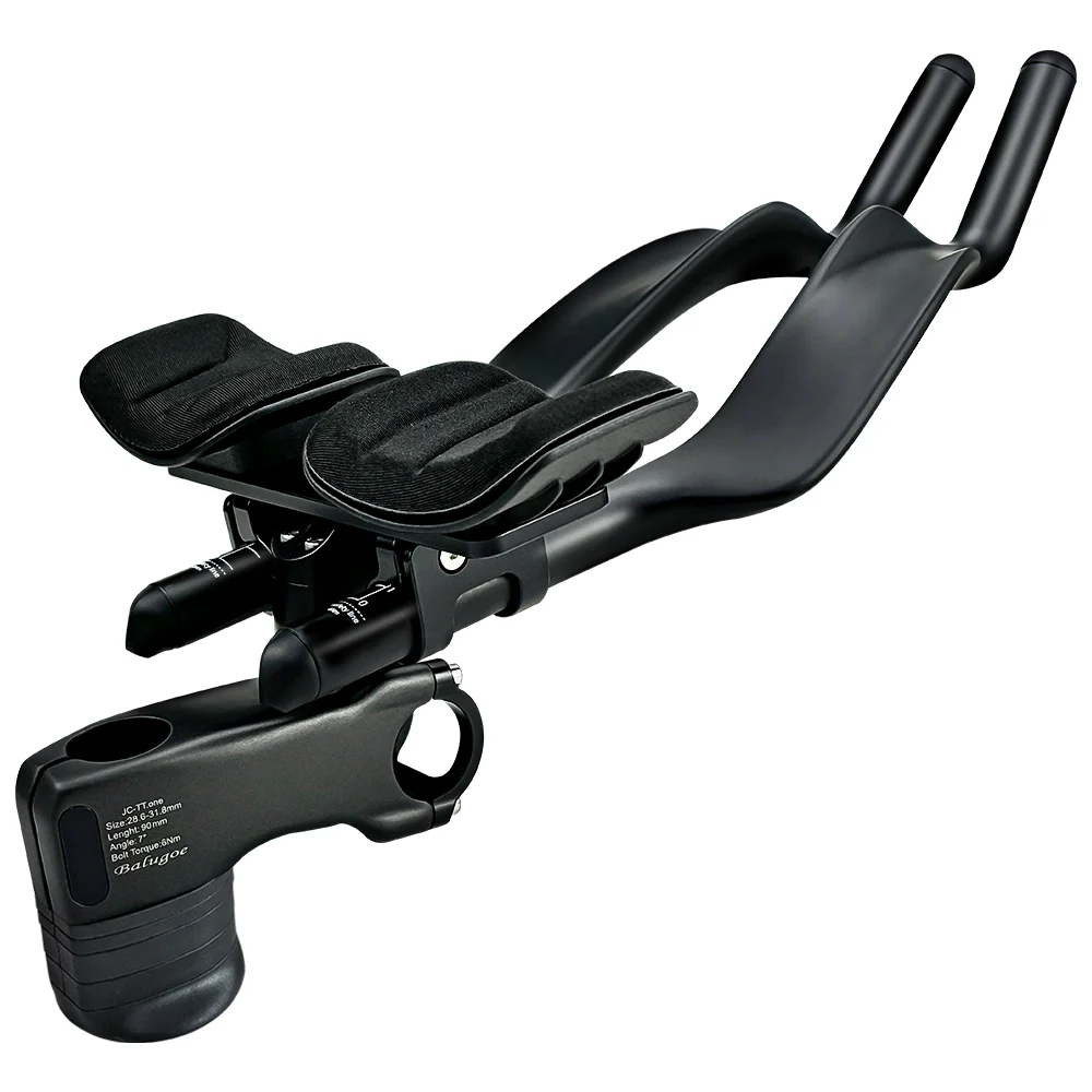 26 BALUGOE MTB Fahrradlenker, vertikaler Lenkervorbau, Triathlon-Lenker, modifizierter Rennrad-TT-Lenker, Spoon-Seitenlenker, 28,6-31,8 mm – Detail 11
