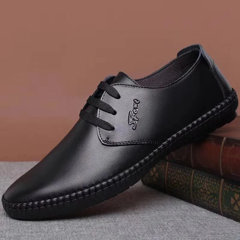 

Casual Leather Shoes Men's Leather All-Match Soft Surface Leather Soft Bottom Lazy Shoes Men's Shoes Spring And Autumn Breathabl