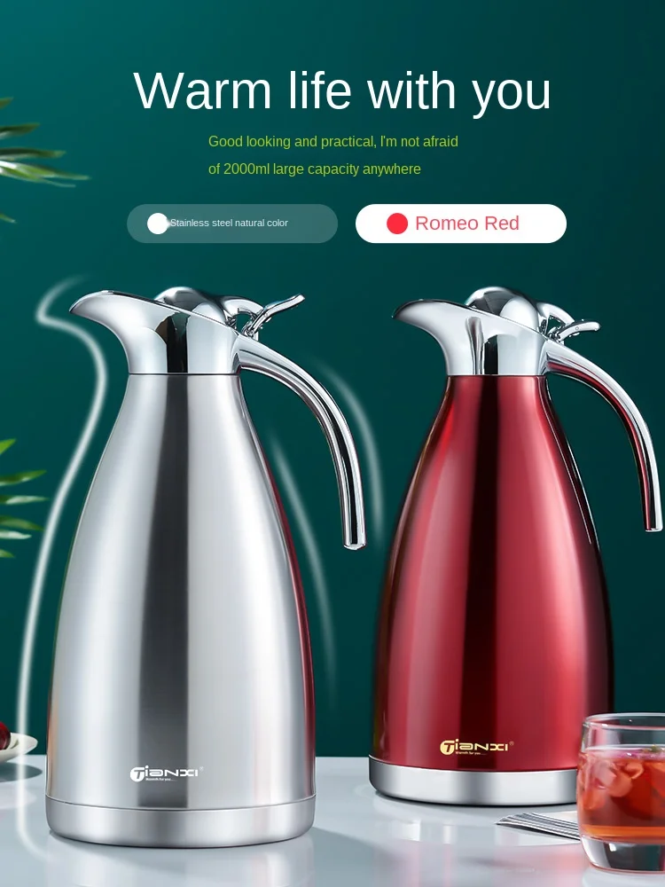 

Stainless Steel Thermos Household Thermos Large Capacity 304 Thermos Hot Water Bottle Electric Kettle 2 Liters Thermal Insulatio