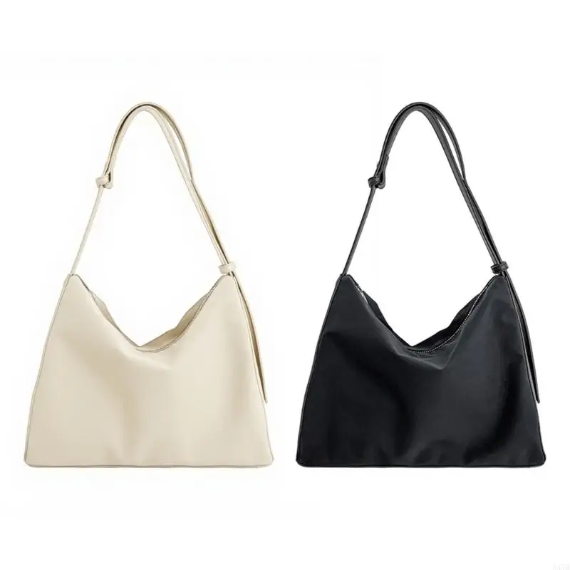 Minimalist Single Shoulder Purse Waterproof Nylon Construction Ergonomic Comfort Fit Multiple Interior Pockets Trendy 547A